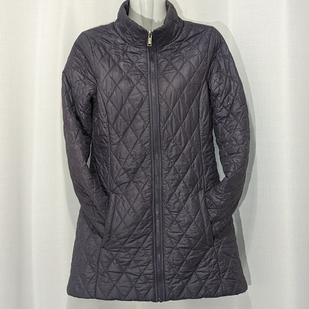 THE NORTH FACE Women's Transit Quilted Down Parka Jacket Long Size XS Gray